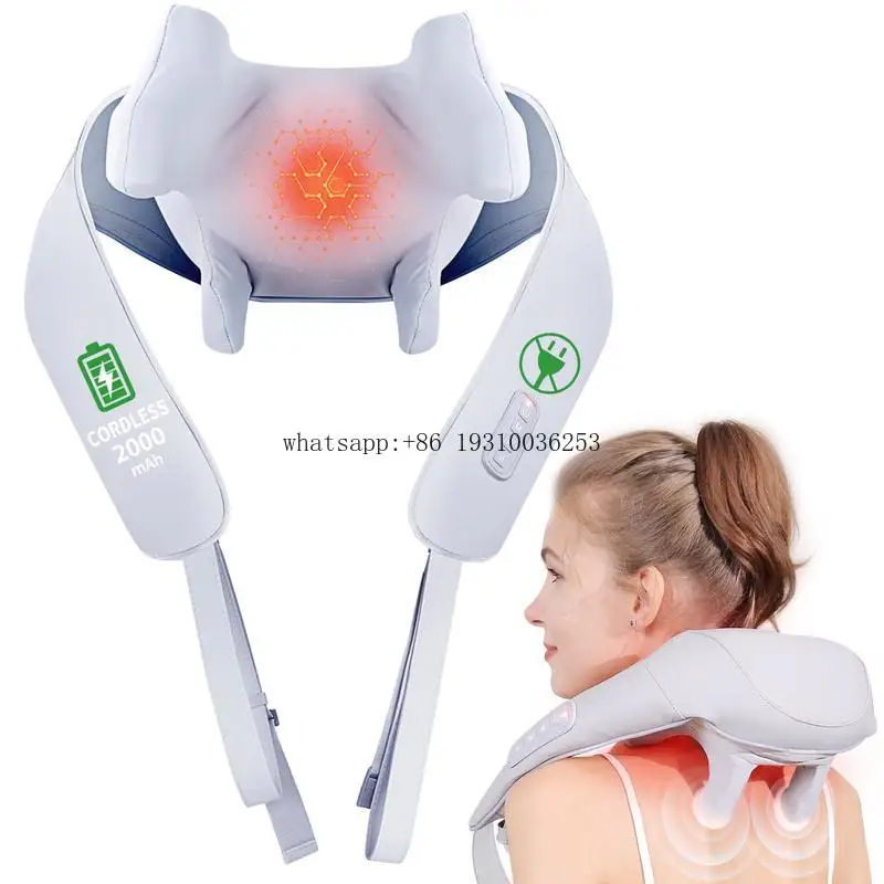 

6d Kneading Shoulder Neck Back Massager With Heating Function Deep Tissue Acupoint Massage Legs Body Relieve Muscle Pain
