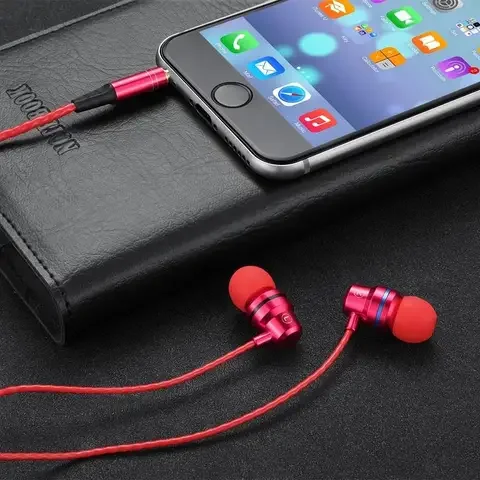 

Headphones Wired 3.5mm In-ear Sports Stereo Noise Reduction Headset Bass Sport Music Earphones With Microphone for Smartphone