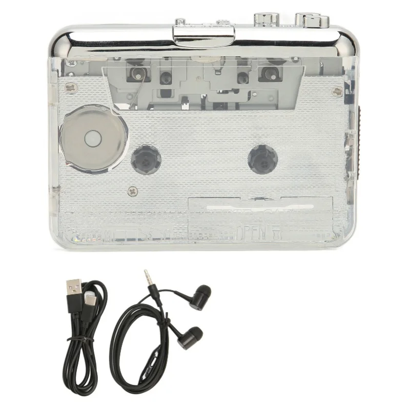 

Cassette Player Cassette Tape To MP3 Player With 3.5mm Headphone Jack Compatible With For OS X And PC