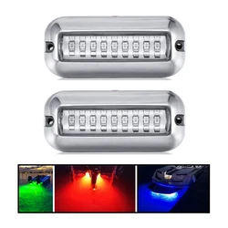 Boat Underwater Lights LED 12V 24V Marine Navigation Lights Waterproof Transom Under Water Lights For Yachts Stern Blue Green