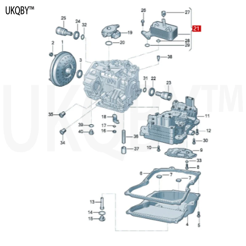 مبرد الزيت، علبة التروس، المبرد 09G321181A 3C0317037B 1170650270 3C0317037A