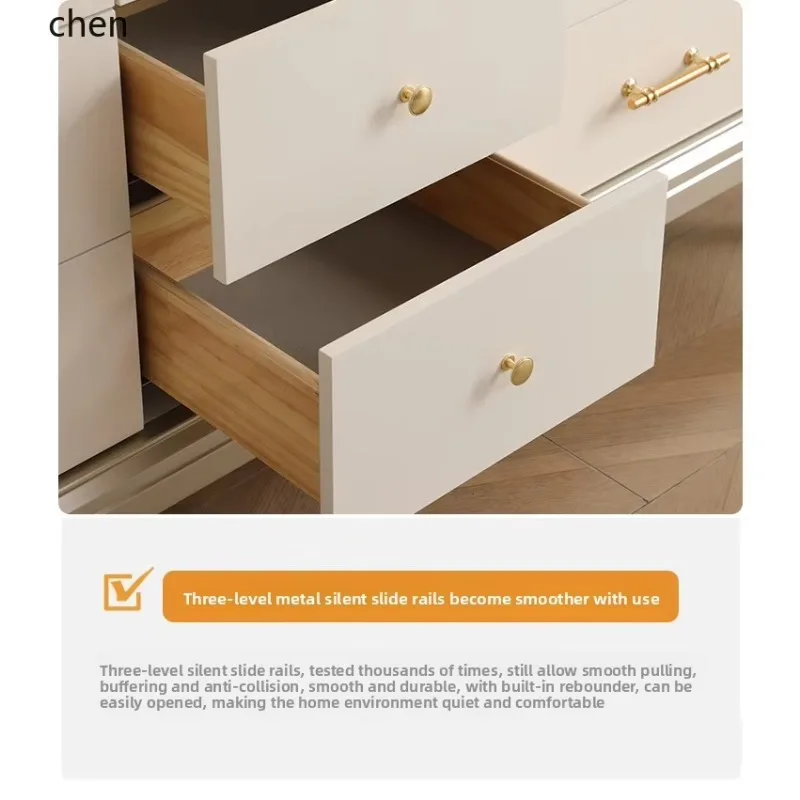DSA  Light Luxury Solid Wood Chest of Drawers Entrance Cabinet Living Room Organizer Drawer