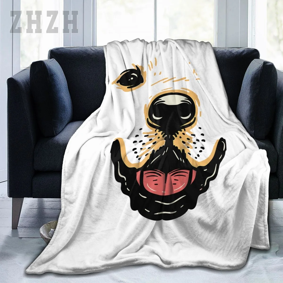 Blanket Dog Face Golden Retriever Labrador Halloween Costume Flannel Multifunction Camping Sofa Cover Keep Warm