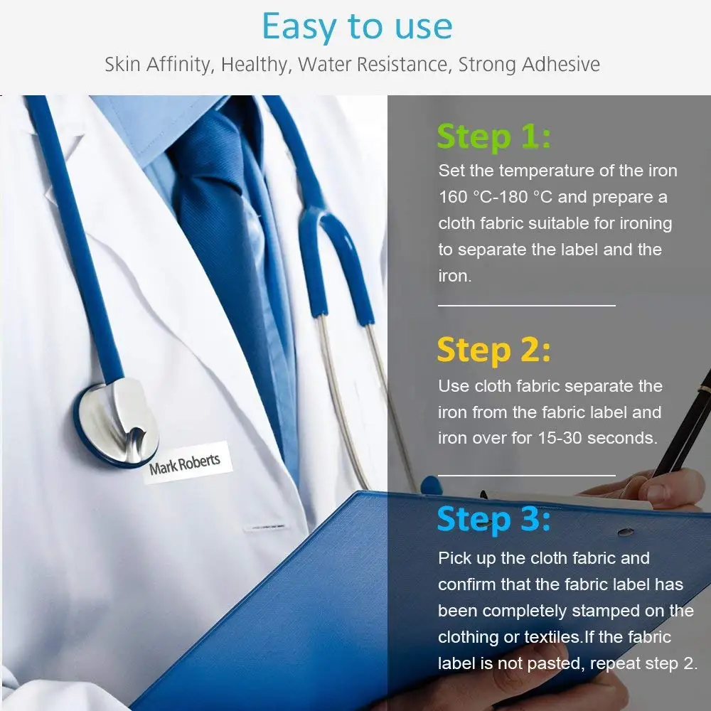 Fita de rotulagem de tecido para Brother, Label Maker Machine, Iron-on, compatível com TZ-FA231, FA3, AZe-FA3R, P-Touch, H110