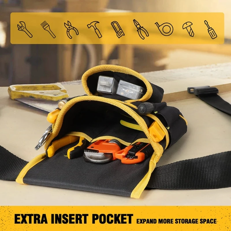 Tool Belt Pouch/Work Apron for Carpenters and Builders,Oxford Cloth Constructions, Adjustable Belt for Electrician