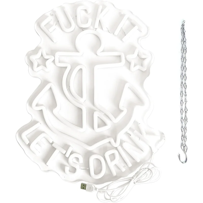 مضحك ذلك دعونا شرب علامات النيون USB بالطاقة أضواء النيون جدار ديكور مرساة مناسبة للرجل الكهف البيرة بار حانة مطعم عيد الميلاد