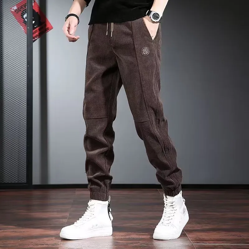 GIOIO men's autumn and winter casual pants, light core velvet fabrics, three -dimensional cut -and -on -foot pants