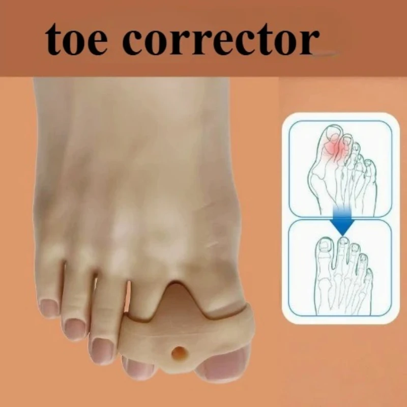 2pcs Silicone Gel Thumb Corrector Bunion Foot Toe Hallux Valgus Protector Separator Adjuster Foot Care Tool relieve pain