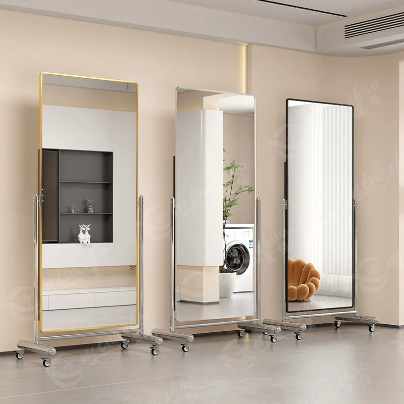 

Movable full-body mirror Floor-to-ceiling mirror Home clothing store mirror Skinny fitting Live stream Beauty Full