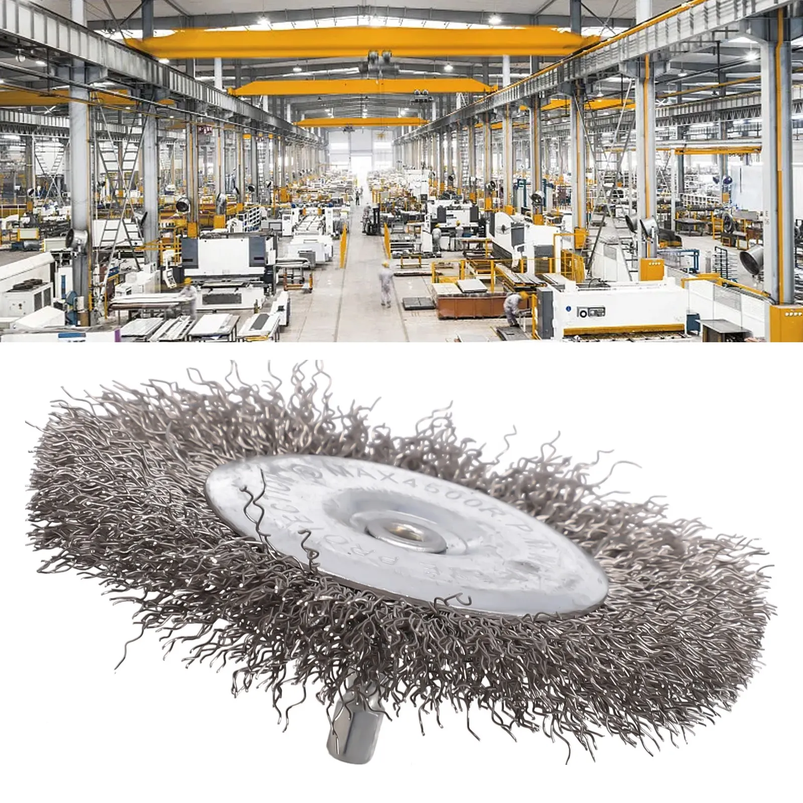 ​1pc Wire Wheel Brush 4inch/100mm For Drill Wire Brushes For Cleaning Rust Coarse Carbon Steel Crimped Wire Wheel Power Tools