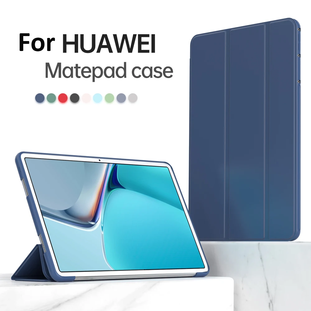 

Чехол для Huawei MatePad Mate Pad 10,4 10 4 2022, складная подставка, мягкая задняя крышка из ТПУ для Funda MatePad 12,6 T10 T10S Pro 10,8, чехол