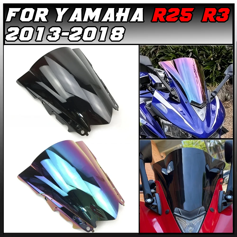 

YZF-R25 YZF-R3 Motorcycle Windshield WindScreen Screen Fairing For Yamaha YZFR25 YZF R25 R3 2013 2014 2015 2016 2017 2018