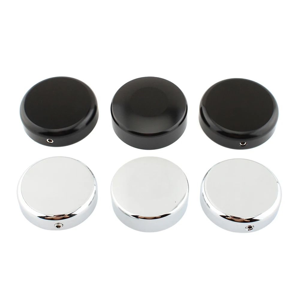 3Pcs Aluminum Motorcycle Upper Top Fork Tube Stem Nut Cover Cap For Harley V-ROD NIGHT ROD SPECIAL 2007-2011 Black/Chrome