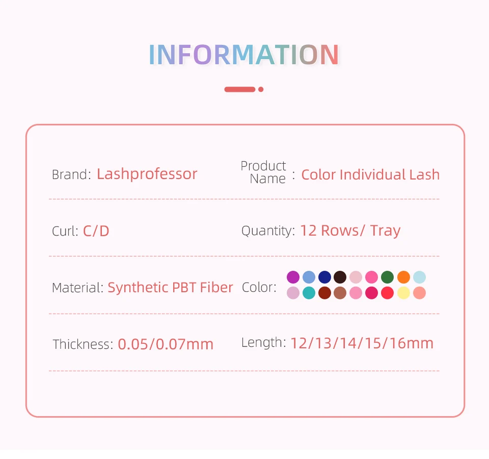 Farbige Einzelwimpern mit Farbverlauf für Cosplay, Nerzwimpern für Make-up in Gelb, Rot, Grün, Lila, Blau, Braun, Rosa, Wimpernverlängerung – Detail 3