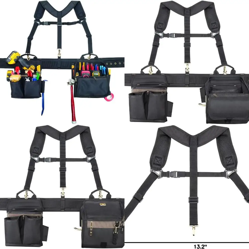 

Electrician's 28-Pocket Comfort Lift Combo Tool Belt in Black by CLC 1608