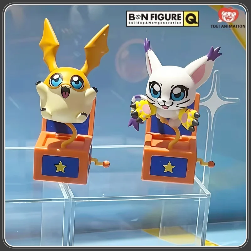 

New Bandai BNFIGURE Q Digimon Adventure Agumon x Akiyoshi Hongo Blind Box PVC Figure Anime Collectible Desktop Ornament Toy Gift
