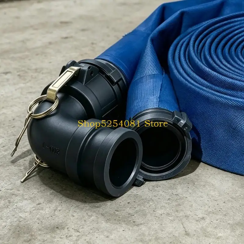 AXYC Safety Pin 2 Inch Hose Coupling Fitting Adapter, 90 Degree Polypropylene Elbow Part with Locking Handles for Tank Transfer