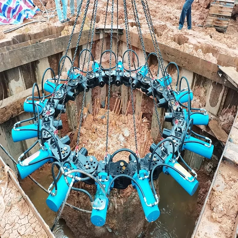 Hydraulische machine met ronde poolbreker voor de sloop van de graafmachineconstructie