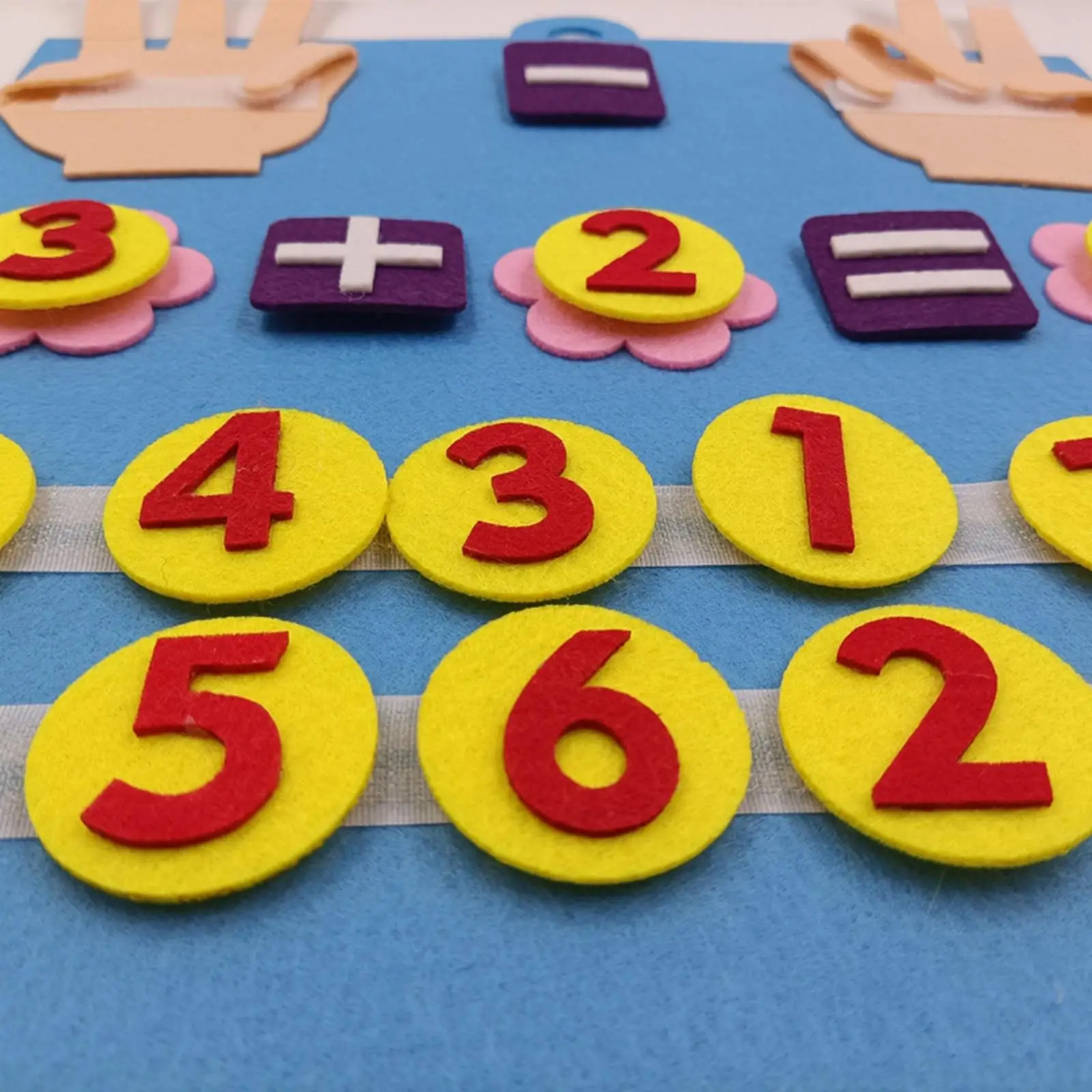 Giocattolo matematico con numeri a mano in feltro, giocattoli per l'educazione precoce, ausilio didattico per addizioni e sottrazioni di giochi per bambini piccoli