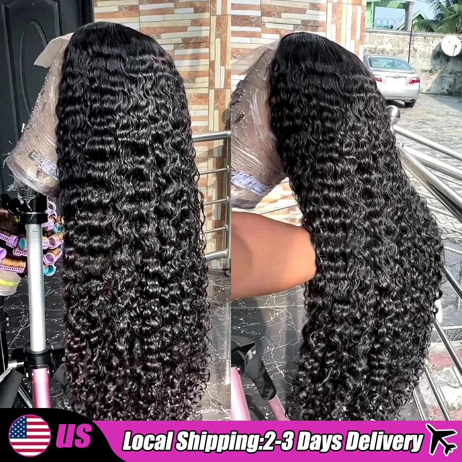 Brazilian 30 40 Inch Water Deep Wave 13X4 HD Lace Frontal Wig 13x6 Loose Curly Lace Front Human Hair Wigs For Women 250 Density