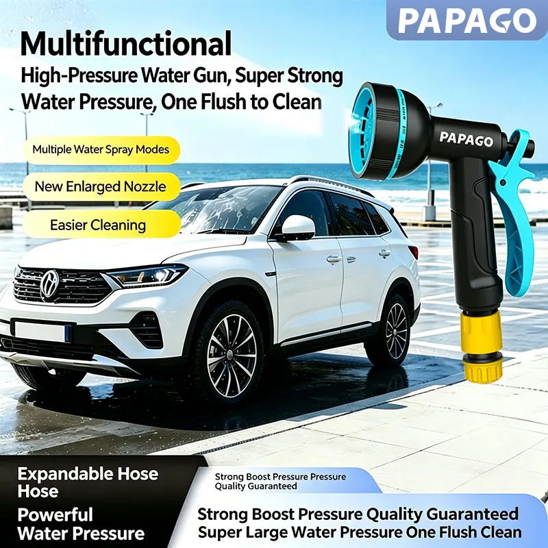 Multi-Function High-Pressure Wash Gun Spray Head for Car Wash/Flower Irrigation/Air Conditioner Cleaning/Sliding Door Rinse