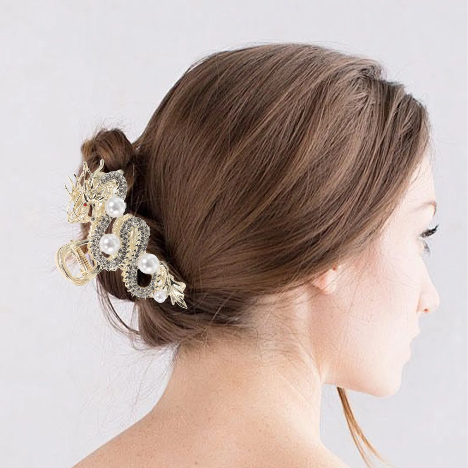 

2 шт. металлические заколки-крабы для волос в китайском стиле, для причесок-пучков и полупучков, с надежной фиксацией, модные аксессуары