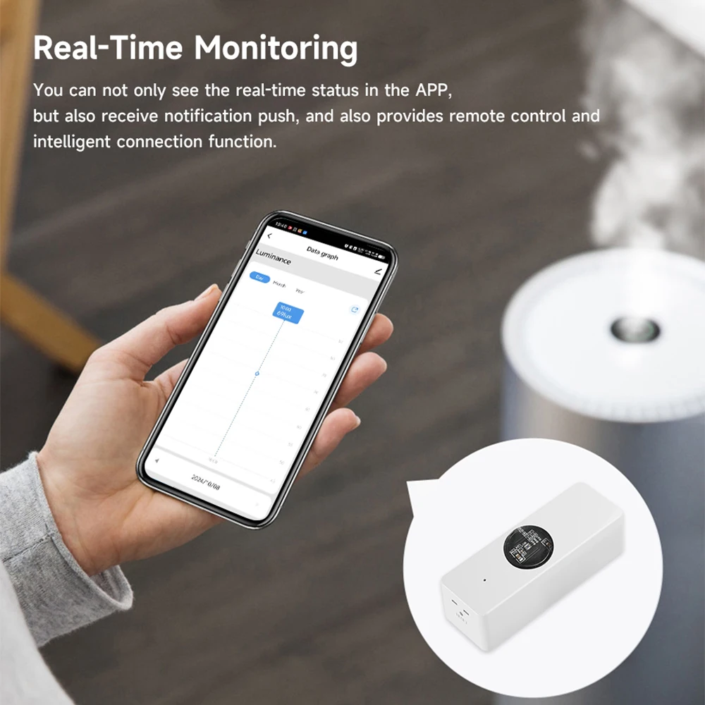 Tuya WiFi Light Sensor Luminance Sensor Illumination Brightness Detector Home Automation with Smart Life Device Linkage Tuya