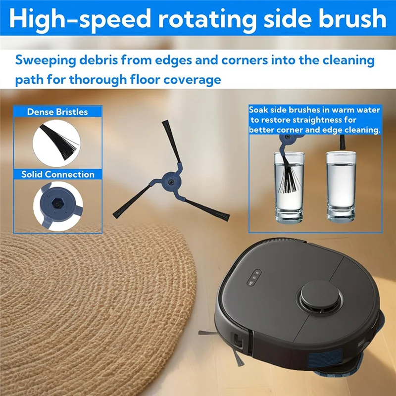 KEOL-Eufy X10 Pro 옴니 스위퍼 액세서리 메인 사이드 브러시 걸레 필터 오래 지속되는 예비 액세서리 초내구성 액세서리