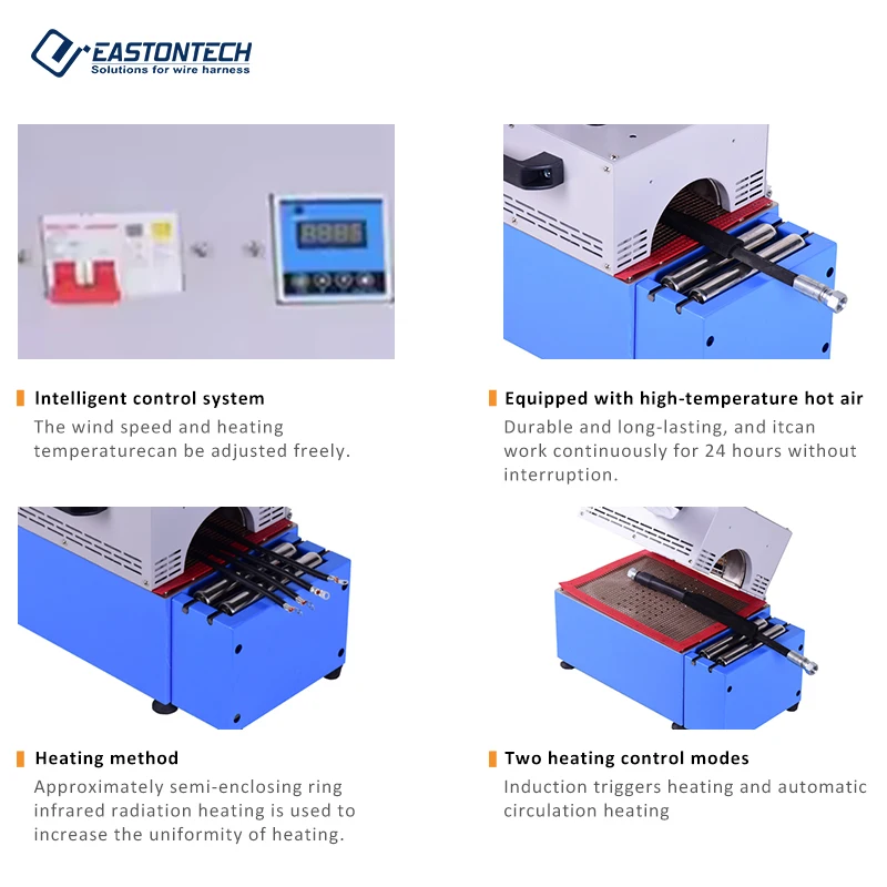 EW-1970 Automatic Quartz Infranred Tube Heat Shrinking Tunnel Packing Machine Shrink Wrapping Machine Heat Sealing Machine