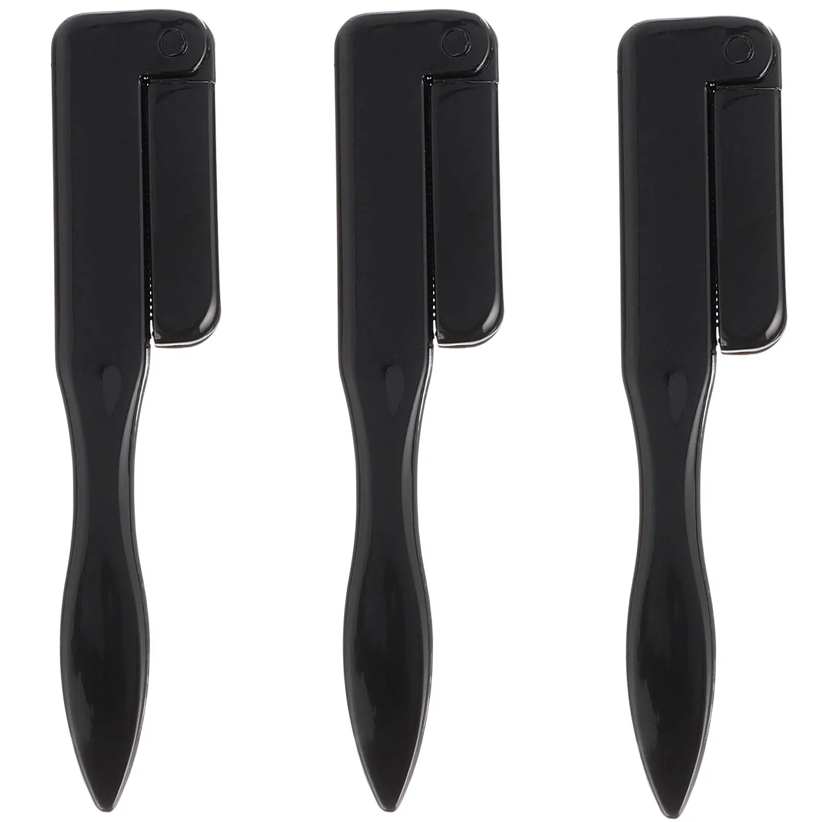 3 قطعة مشط رمش طوي تصميم منحني سهل الحمل مقبض السلس الإنزلاق لماسكارا الحاجب الاستمالة فرشاة ماكياج أداة