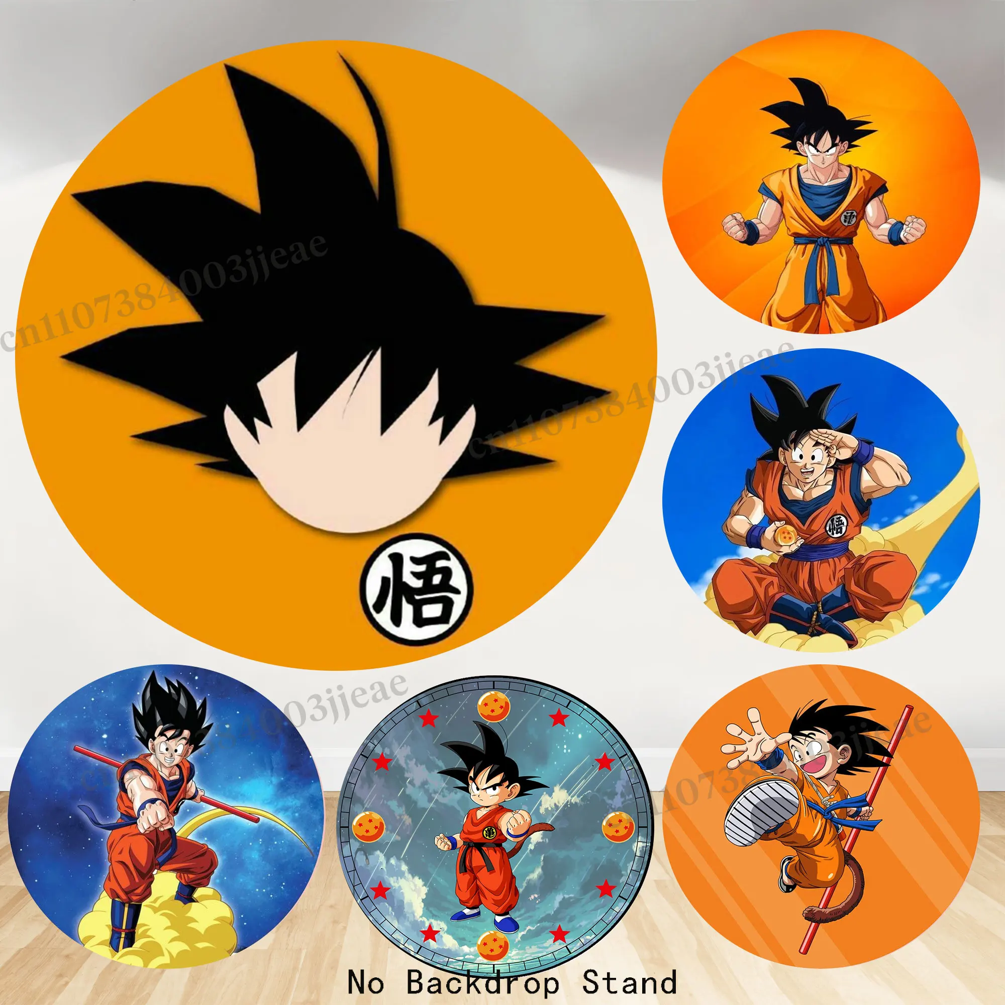 

Dragon Ball Birthday Round Backdrop Kids Boys Party Circle Decorations Covers Baby Shower Banner Photography Backgrounds Poster