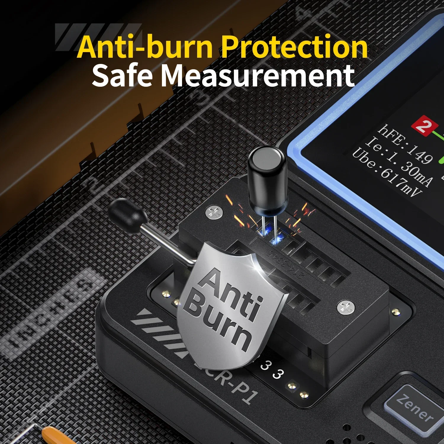 FNIRSI LCR-P1 Multifunctionele Transistor Tester Weerstand Capaciteit Transistor Diode Triode ESR LCR PNP NPN SMD Testmeter