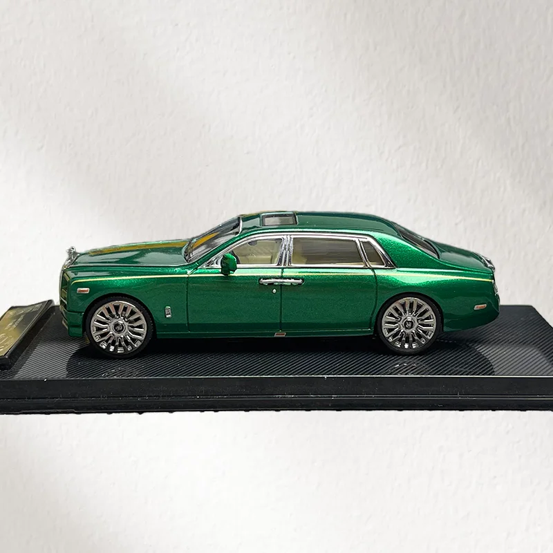 Scart diecast 1/64 escala rolls-royce liga modelo carros rolls-royce phantom 8i verde jogar veículos brinquedos para meninos presente caixa original
