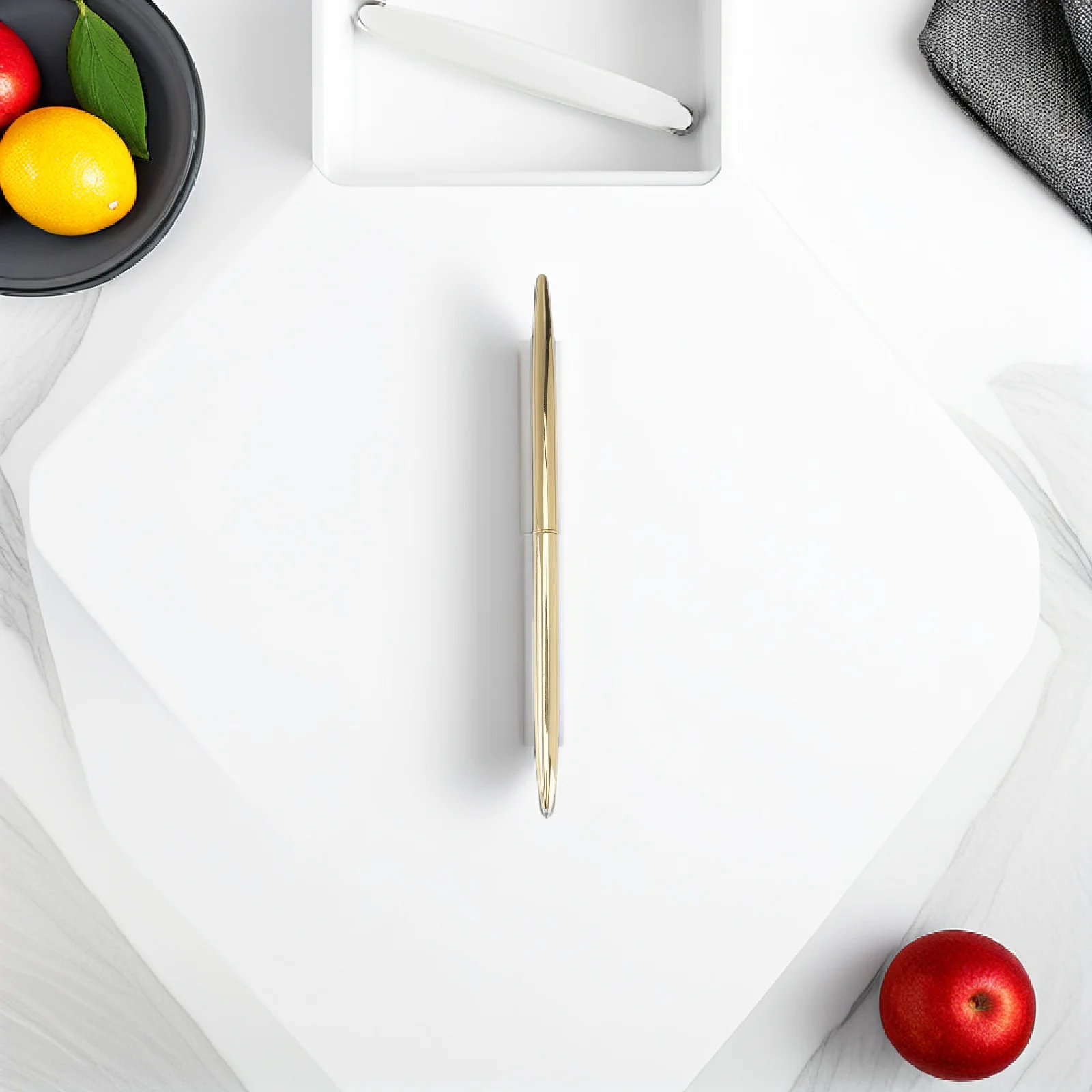 

6 pcs Metal Ballpoint Pen Office Lightweight Black Ink Golden Luxury Smooth Writing Stationery For