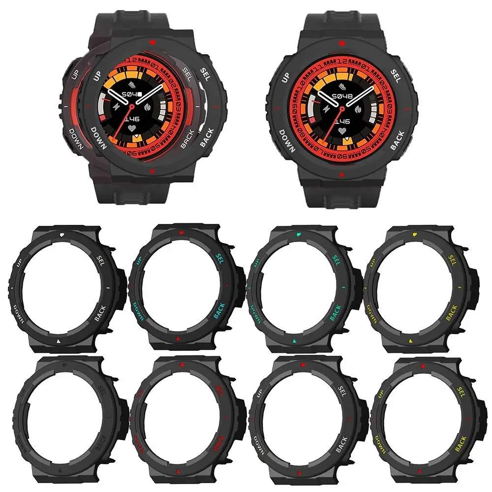 New PC Protective Case Anti-Scratch Frame Edge Shell Accessories Smart Watch Screen Protector for Amazfit Active Edge