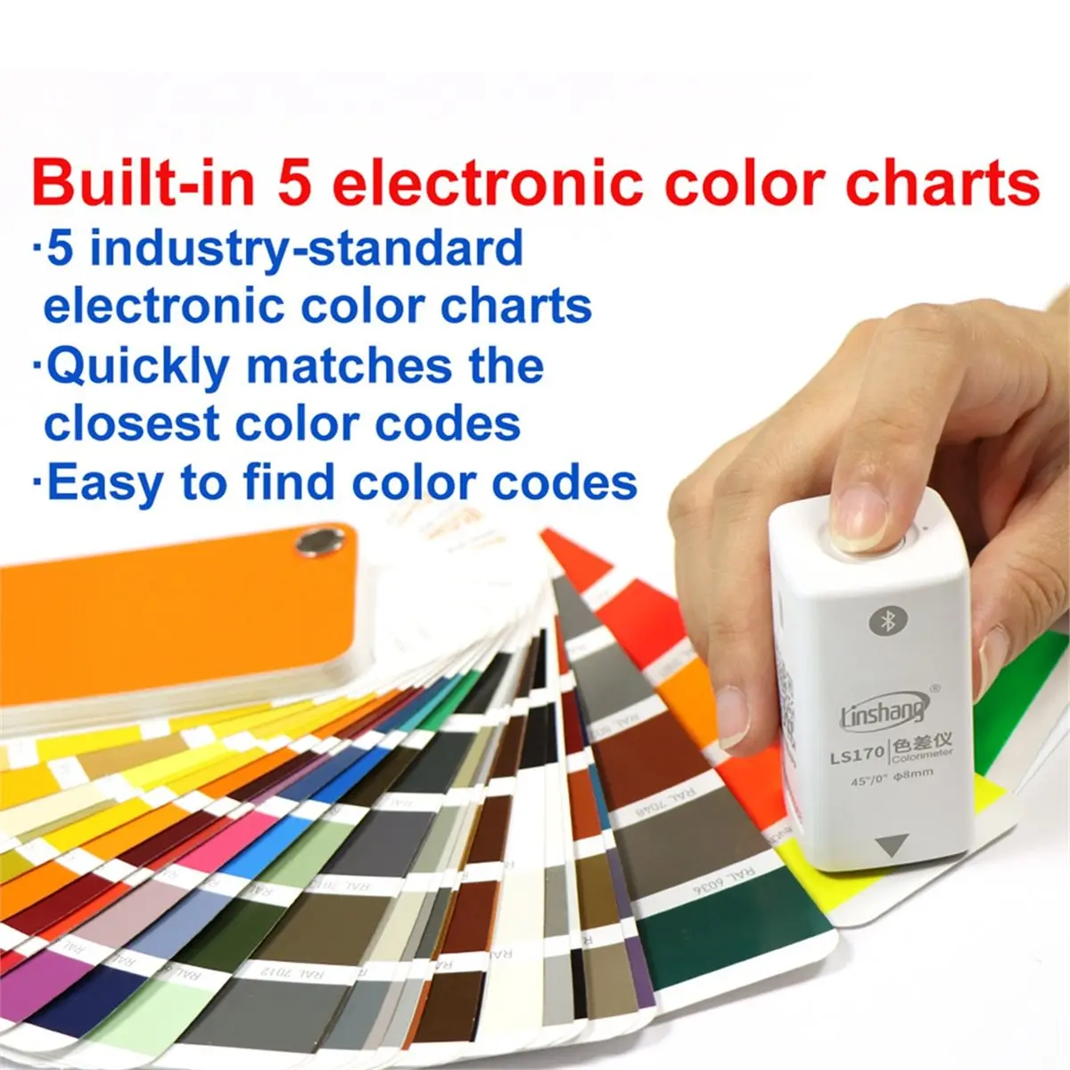 Pocket Colorimeter Digital PantoneC/TPG Color Reader Bluetooth CIE LAB RGB Color Meter LS170