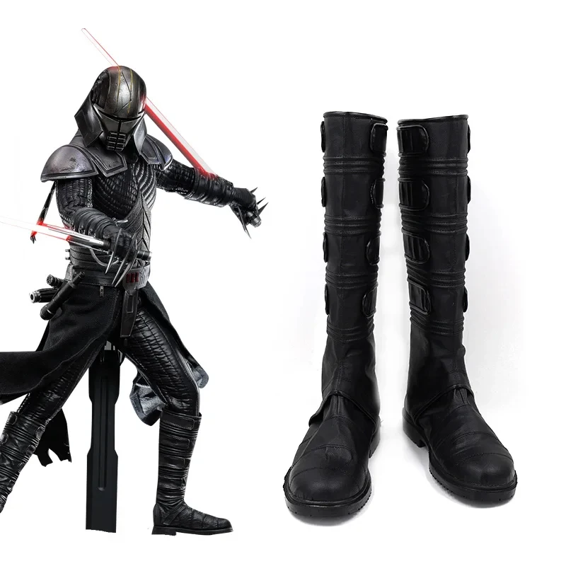 

gb6Starkiller Shoes Boots PU Anime Cosplay Props Custom Made st.'6