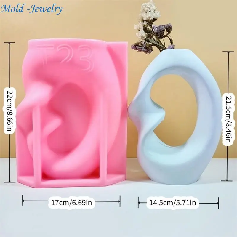 69HB Flexible Nordic Art Vase Mold Nordic Silicone Vase Mold Perfect For DIY Home And Guesthouse Decoration