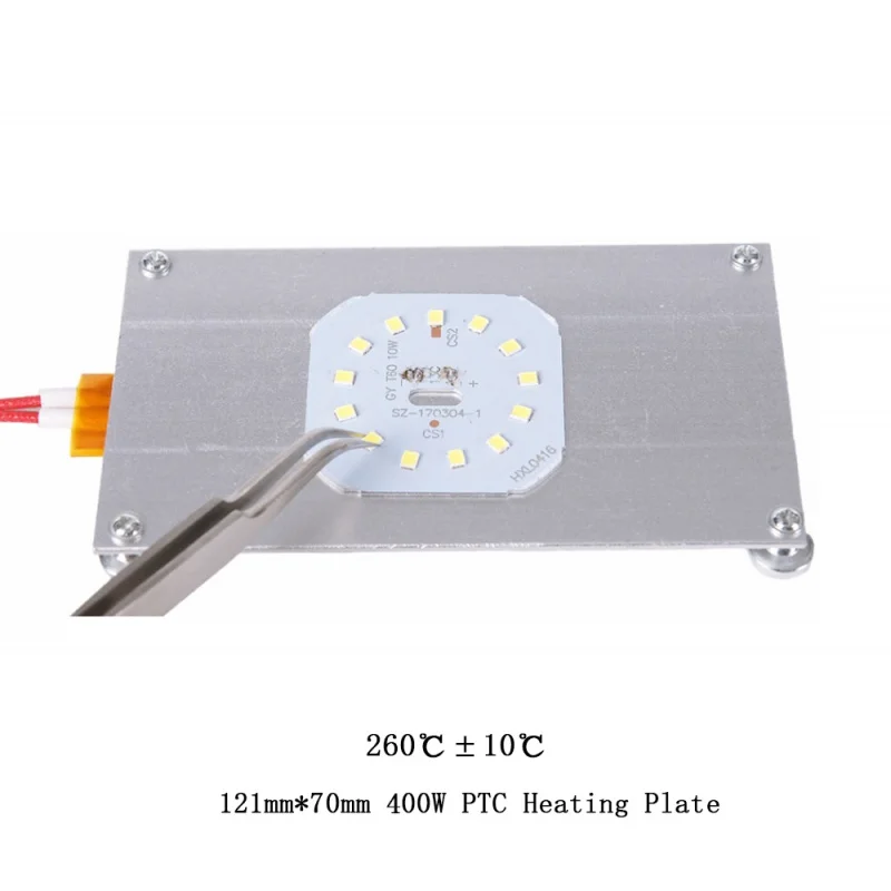 AC110V/220V 400W Ptc Verwarming Plaat Bga Chip Slit Aluminium Solver Led Solver Solver Soldeer Solding Station
