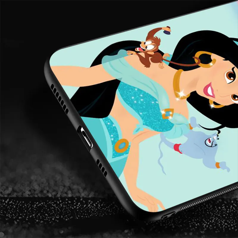 Disney Aladdin Jasmine Case For Samsung Galaxy S22 Ultra S23 S20 FE S21 Plus S10 S10e S9 S8 S24 Black Mobile TPU Phone Cover