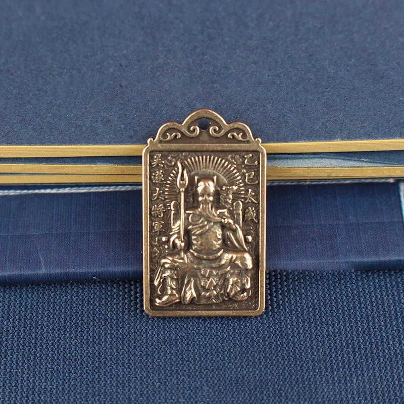 2025 Tai Sui Amulet Card Feng Shui Prayer Brass Card Exorcism Protection Buddha Gift Amulet Safe Bring In Wealth Pendant