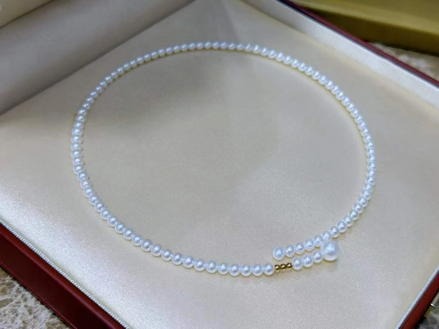Certificate 3.5-8MM Natural Freshwater Aurora Luster Pearl Necklace Tiny Pearl 18K Gold Bead Choker Minimalist Fine Gems Jewelry