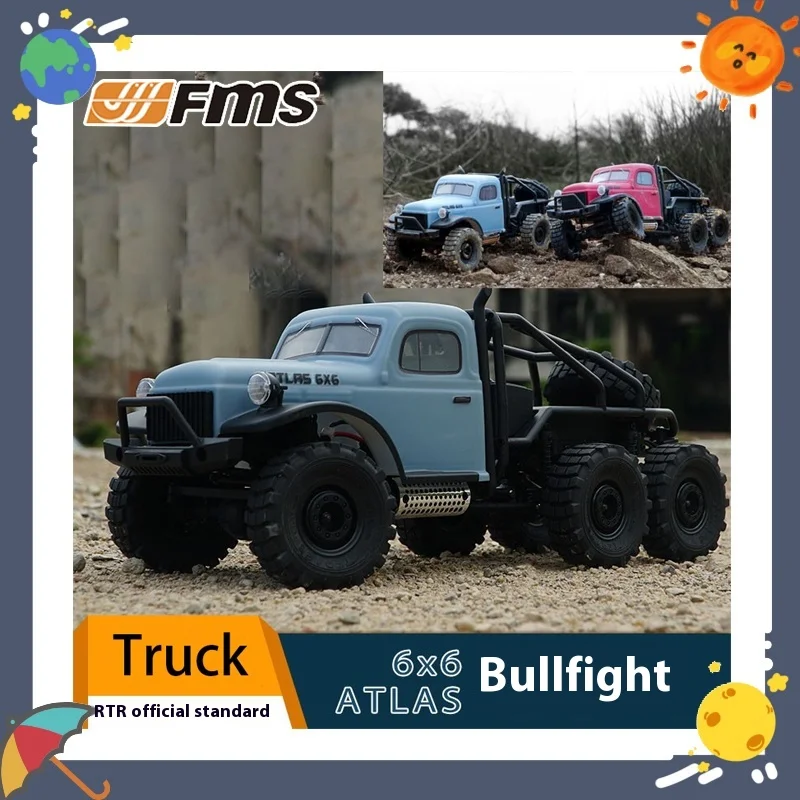 

Fms 1/18 Bullfighter 6x6 Сельскохозяйственный грузовик Моделирование 6-приводной внедорожник Альпинистский автомобиль Rtr Радиоуправляемая модель автомобиля