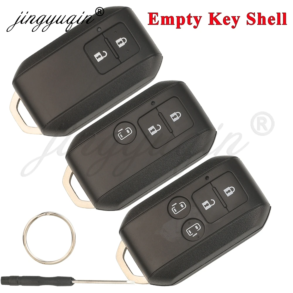 

jingyuqin Remote Car Key Shell Fob For Suzuki 2017+ Baleno Swift Ignis Ertiga Wagon R 2/3/4Button Replacement Smart Keyless Case