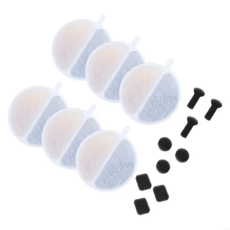 15/30pcs Replacement Filter Dogs Cats Water Drinking Fountain Replaces for Pet Water Fountain Easily to Install&Maintain X3UC