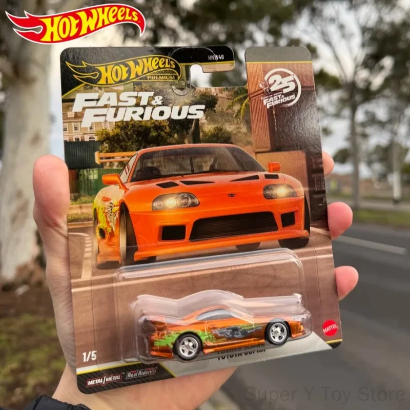 New Hot Wheels Premium Hnw46 Toyota Supra Chase Car Fast And Furious Batch R Series 1 64 Scale Real Riders Collectible Vehicle