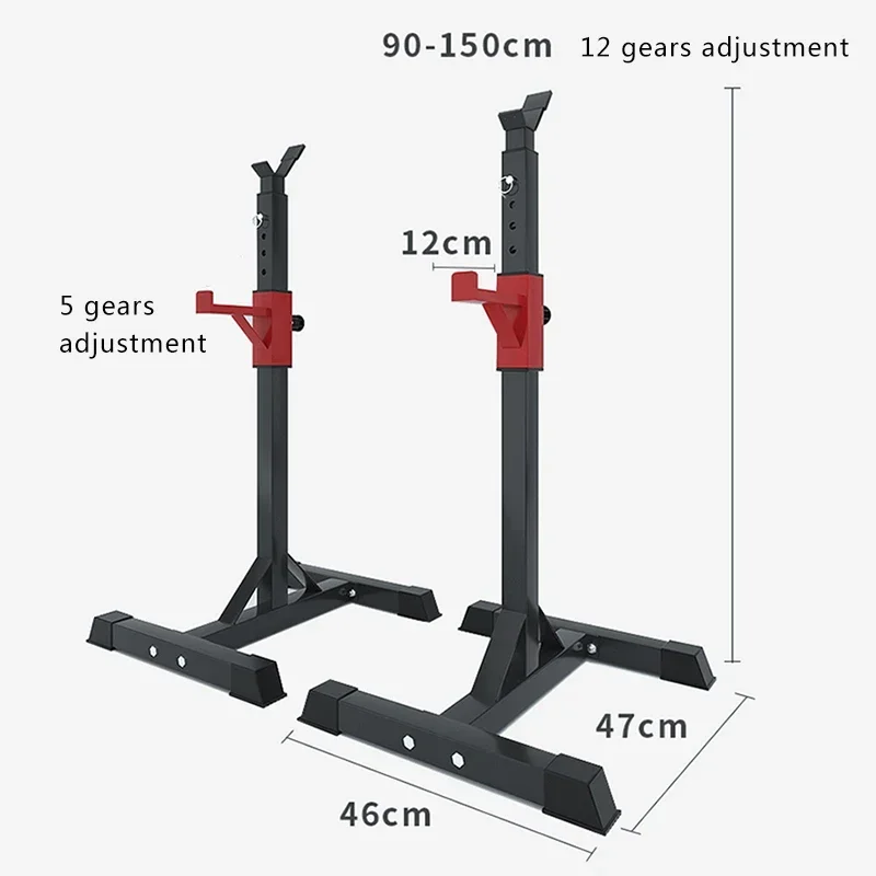 High-quality Adjustable Multifunction Split Type Squat Rack Weightlifting Barbell Rack Strength Training Fitness Equipments