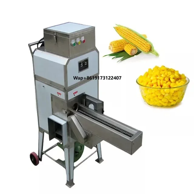 Commercial Fresh Corn Sheller Thresher Machine Engine Stainless Steel 304 High Productivity Wet Corn Stripping Shelling Machine