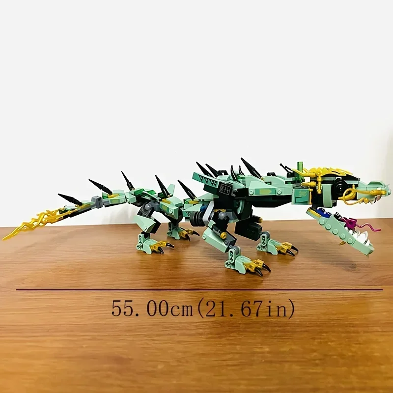 495pcs Green Dragon Building Blocks, Movie Series, Movable Assembly Building Blocks, Educational Toys  Birthday Gifts