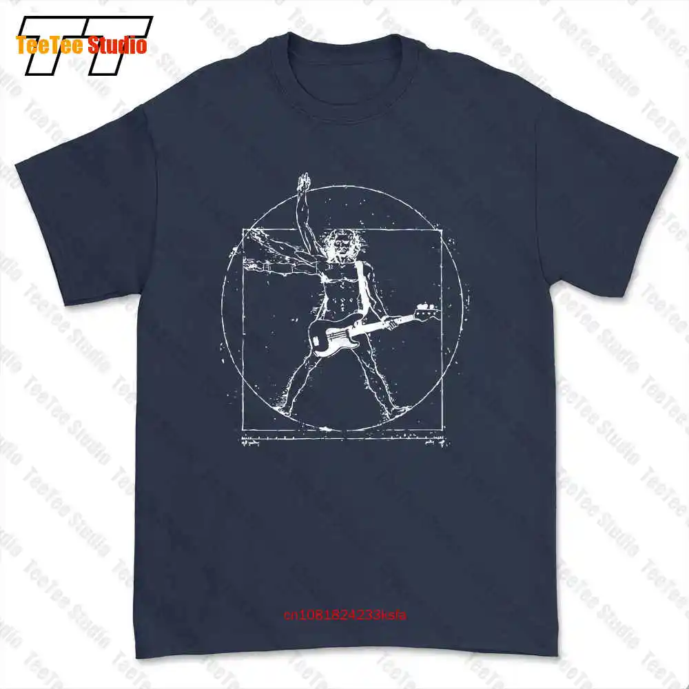 Man Da Vinci Rock Homo Vitruvianus Guitar T-shirt Tee MZIU